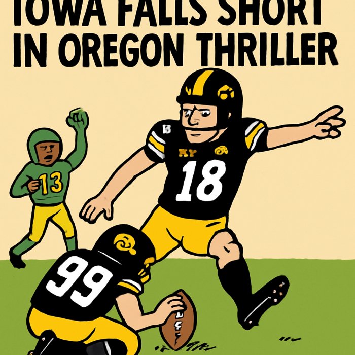 Iowa Falls Short in Oregon Thriller