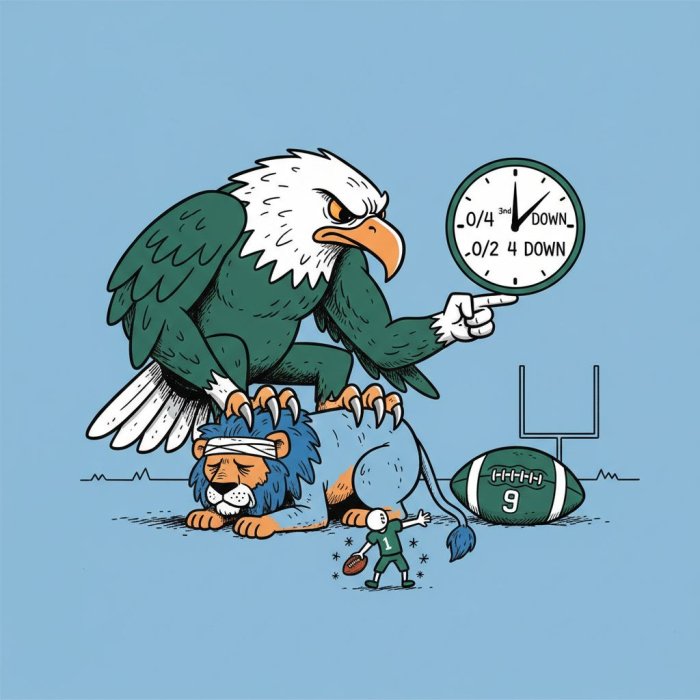 Eagles Defense Stifles Lions in 16-9 Win