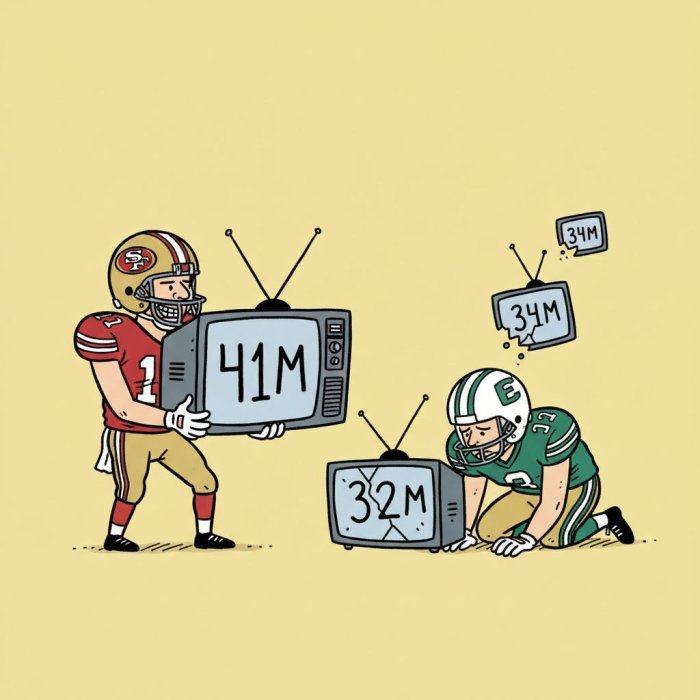 49ers-Eagles Wild Card Draws 41 Million Viewers