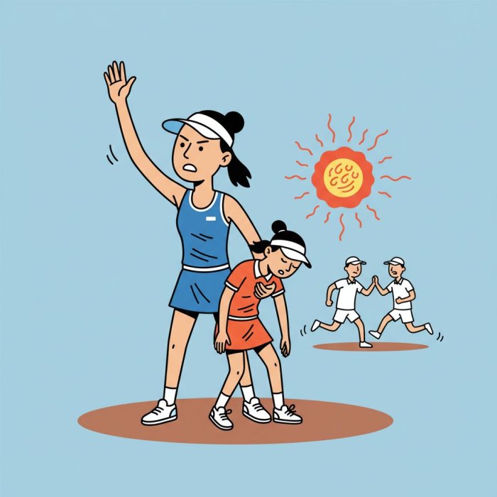 Zeynep Sonmez Helps Ball Girl at Australian Open